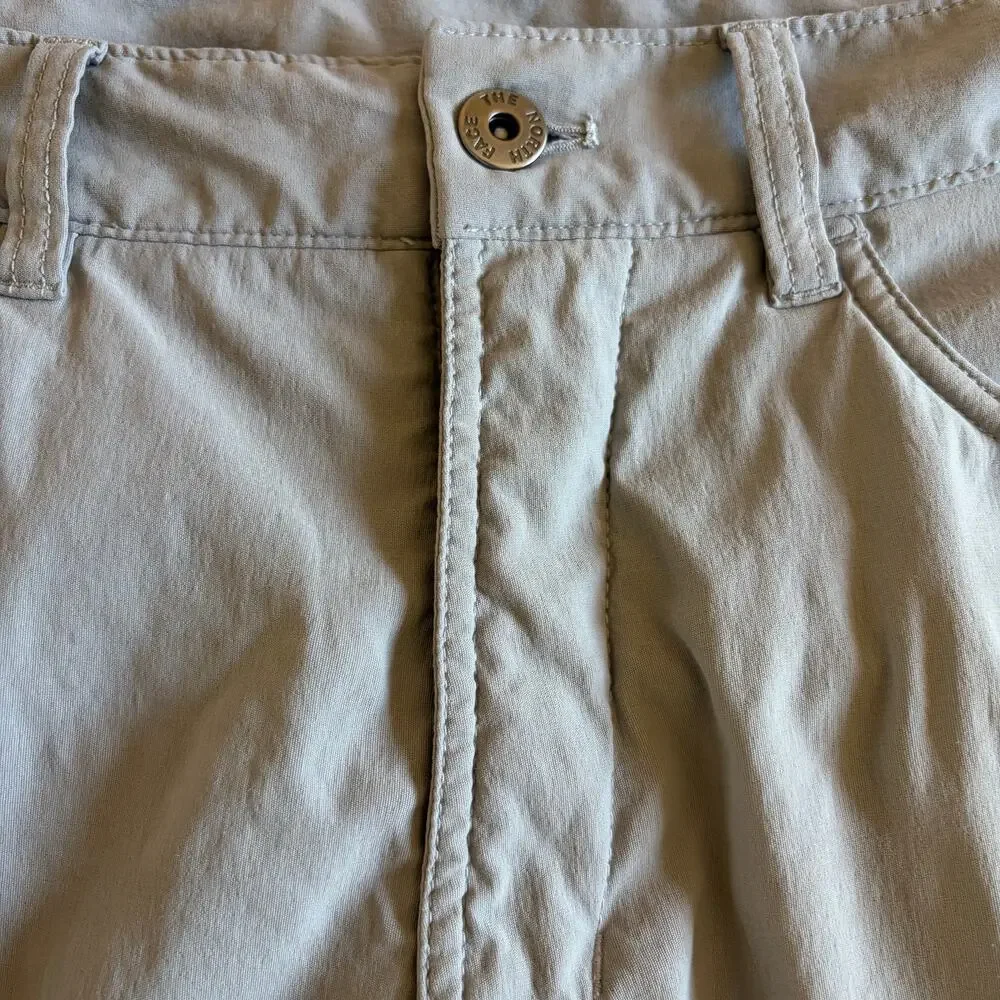 The North Face Mens 34 Gray Stretch Nylon Hiking Pants Lightweight Outdoor
